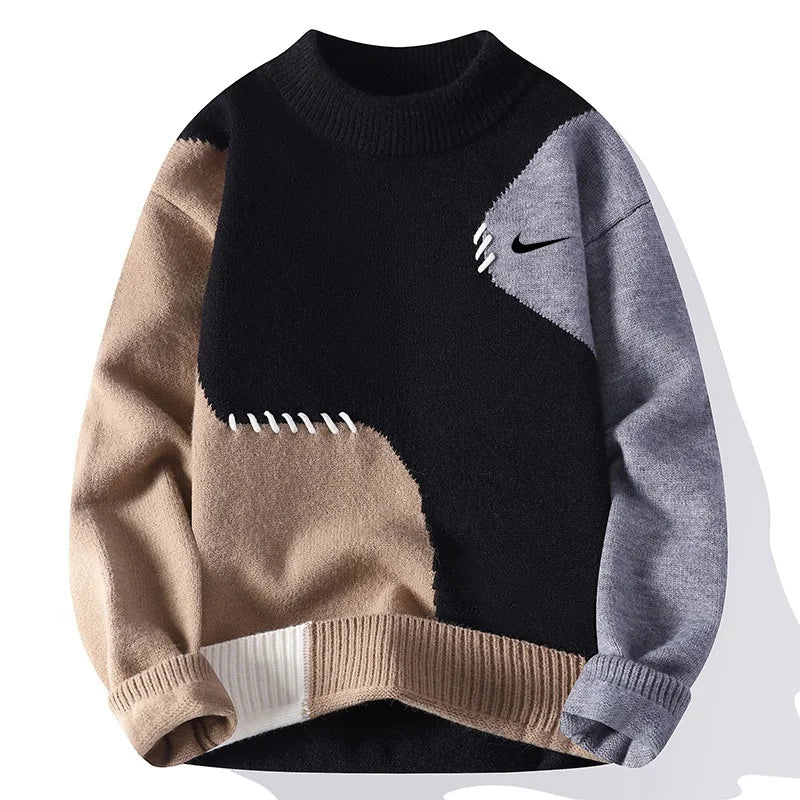 NK – Patchwork Unisex Knit Sweater